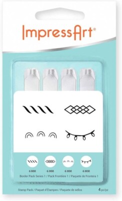 Rainbow, Link, Lights DIY Jewelry Punches ImpressArt Border Metal Stamp Pack 4pc