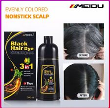 Instant Black Hair Dye Shampoo for Women  Men,3 in 1 Magic Hair Color Shampo...