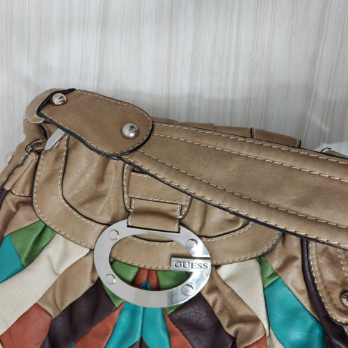 Guess Patchwork Leather Purse Hobo Vintage 90's Y2K Shoulder Bag G Monogram - Picture 5 of 18