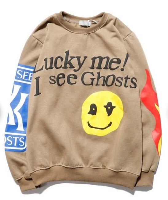 Lucky Me I See Ghosts Smiley Face Kanye West KSG Camp Flog Gnaw Sweatshirt