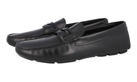 Prada Klassische Leder Driving Loafer Schuhe 2DD158 Schwarz Neu - 11 45