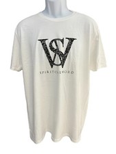 Spiritual world men's L graphic white t-shirt made in USA