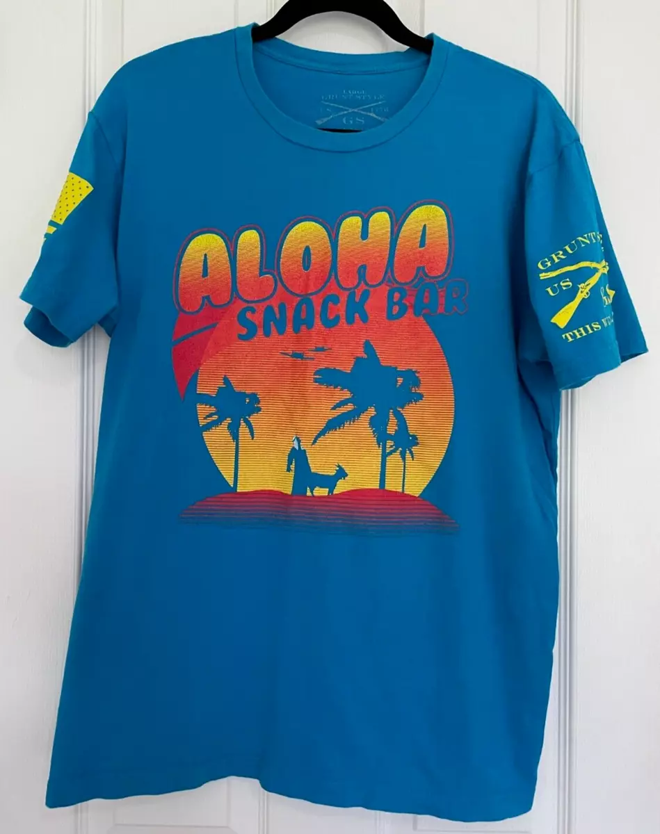 GRUNT STYLE Short Sleeve Cotton Blue T-Shirt