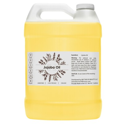 #ad #ad Jojoba oil organic carrier 100% pure cold pressed bulk 128 oz skin hair non gmo $81.99