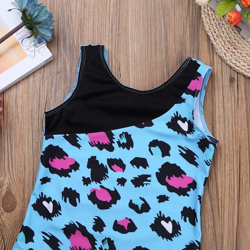 UK Kids Girls Leotards One-piece Ballet Dance Jumpsuit Gymnastics Workout Romper - Picture 6 of 55