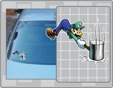 LUIGI with Hammer Vinyl Decal Car Truck Sticker Super Mario Bros. Decal