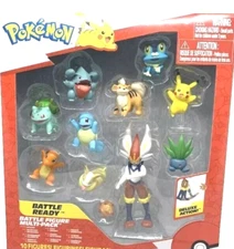 Pokemon Battle Figure 10 Pack Multi  Character Action fIgure Set 2- 4"  Pikachu 