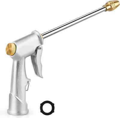#ad Garden Hose Nozzle High Pressure Metal Heavy Duty Water Hose Nozzle Sprayer Head $20.96