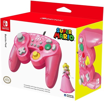 Hori Nintendo Switch Battle Pad GameCube Style Controller Peach