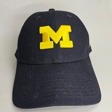 Damaged Michigan Wolverines New Era Adult Baseball Cap Hat Adjustable Blue j8a