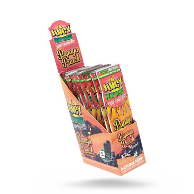 Juicy Jays Wraps Papaya |  Full Box  | 25 Packs 2 Sheets Per Pack
