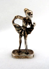 Miniature Italian 800 Solid Silver Ballerina Dancer Figurine