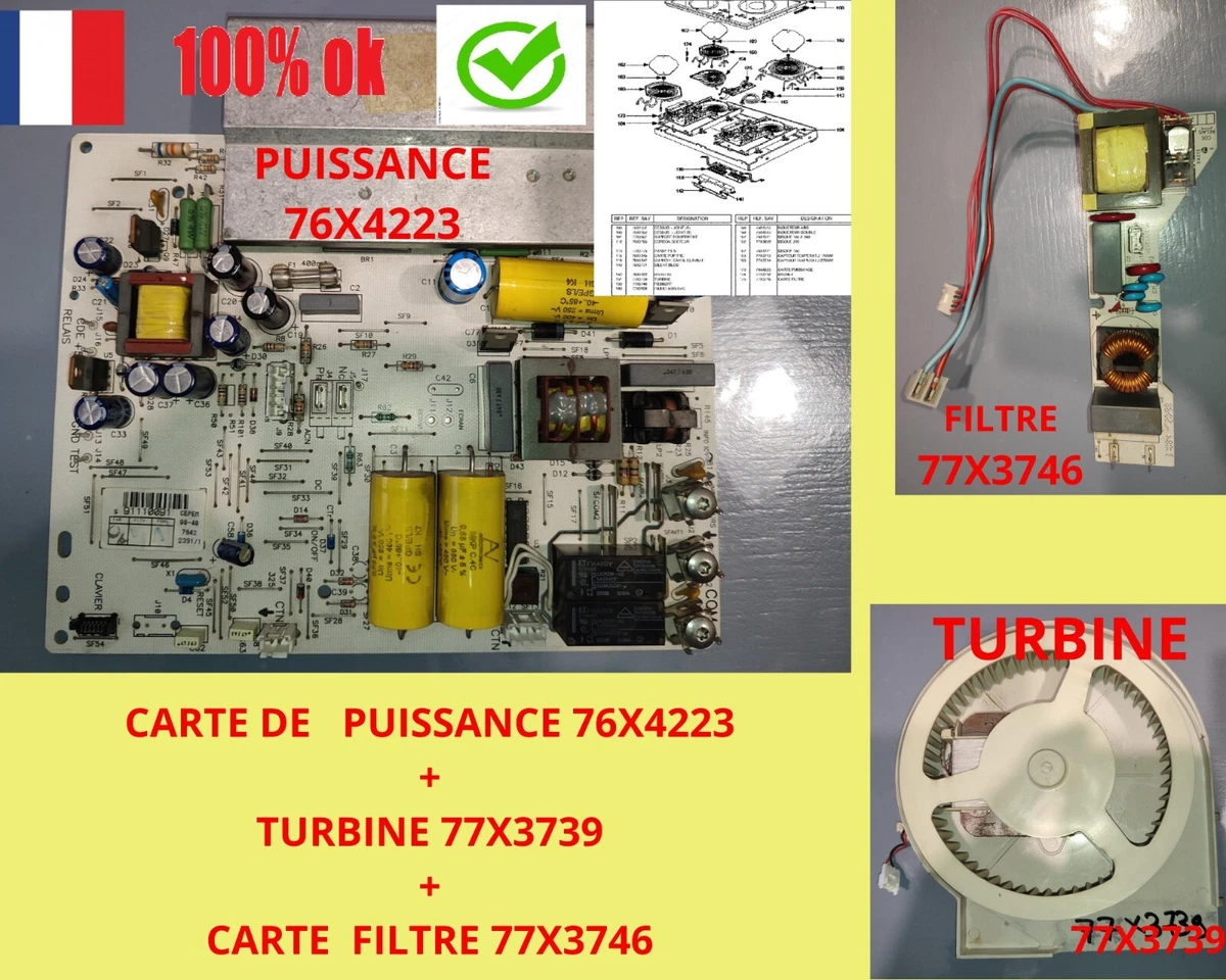 Carte électronique SX1 W34 Pour Four Sop6211x – Occasion
