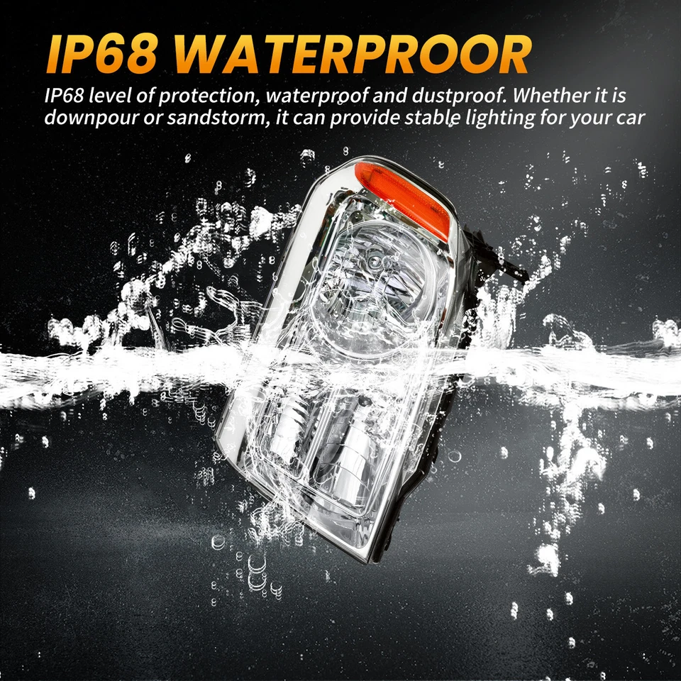 For 2012-2015 Honda Pilot Halogen Chrome Housing Headlights Assembly Lamps LH Foto 4 de 4