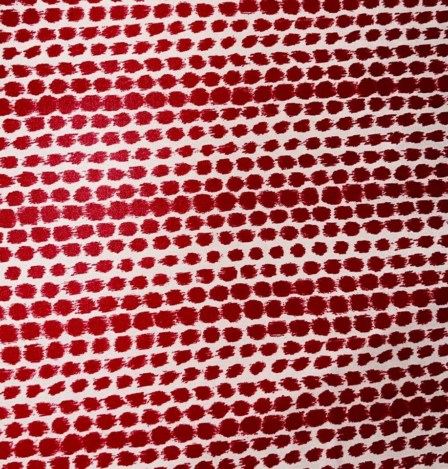 Bonita tela de algodón Braemore de colección 56”x4,4 yardas ladrillo puntos rojos en blanco Foto 3 de 4