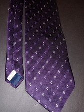 Pre-Loved Executive Collection 100 Silk Men's Neck Tie L-60" Purple Fine Wear