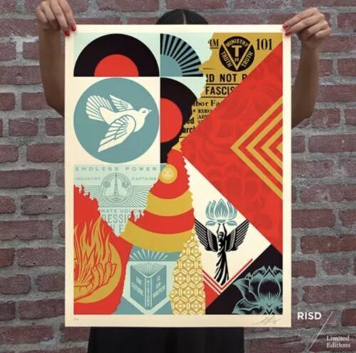 SIGNED! Shepard Fairey OBEY ICON 3 FACE White 3 Print SET SIGNED! Shepard Fairey OBEY ICON 3 FACE White 3 Print SET