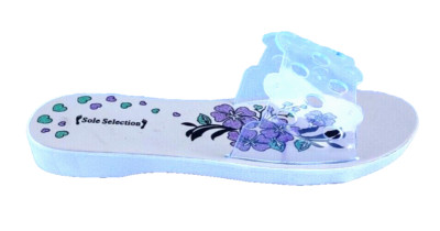 Sandals Flip Flops Slip On Small Women's Purple Flowers Strap Sole Selection New