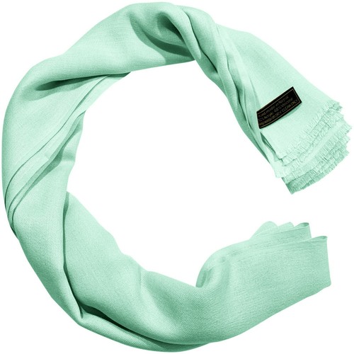 Blass Cyan Einfarbig Nepalesisch Fransen Schal Schal Stola Pashmina CJ Apparel NEU - Bild 9 von 11
