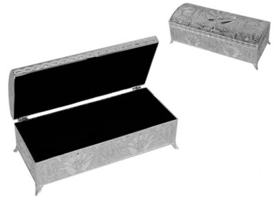 Middle Eastern Iranian Persian Arab Turkish Style Jewelry Flatware Box All Me...