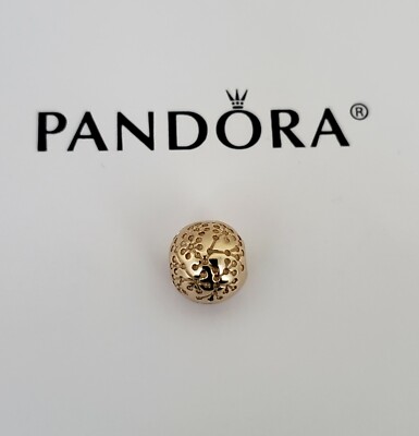 Authentic Pandora 14k Gold Lucerne Floral Clip Retired Ebay