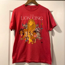 Vintage 1994 Disney The Lion King T-Shirt Red Simba Timon Pumbaa Mufasa Tee M 