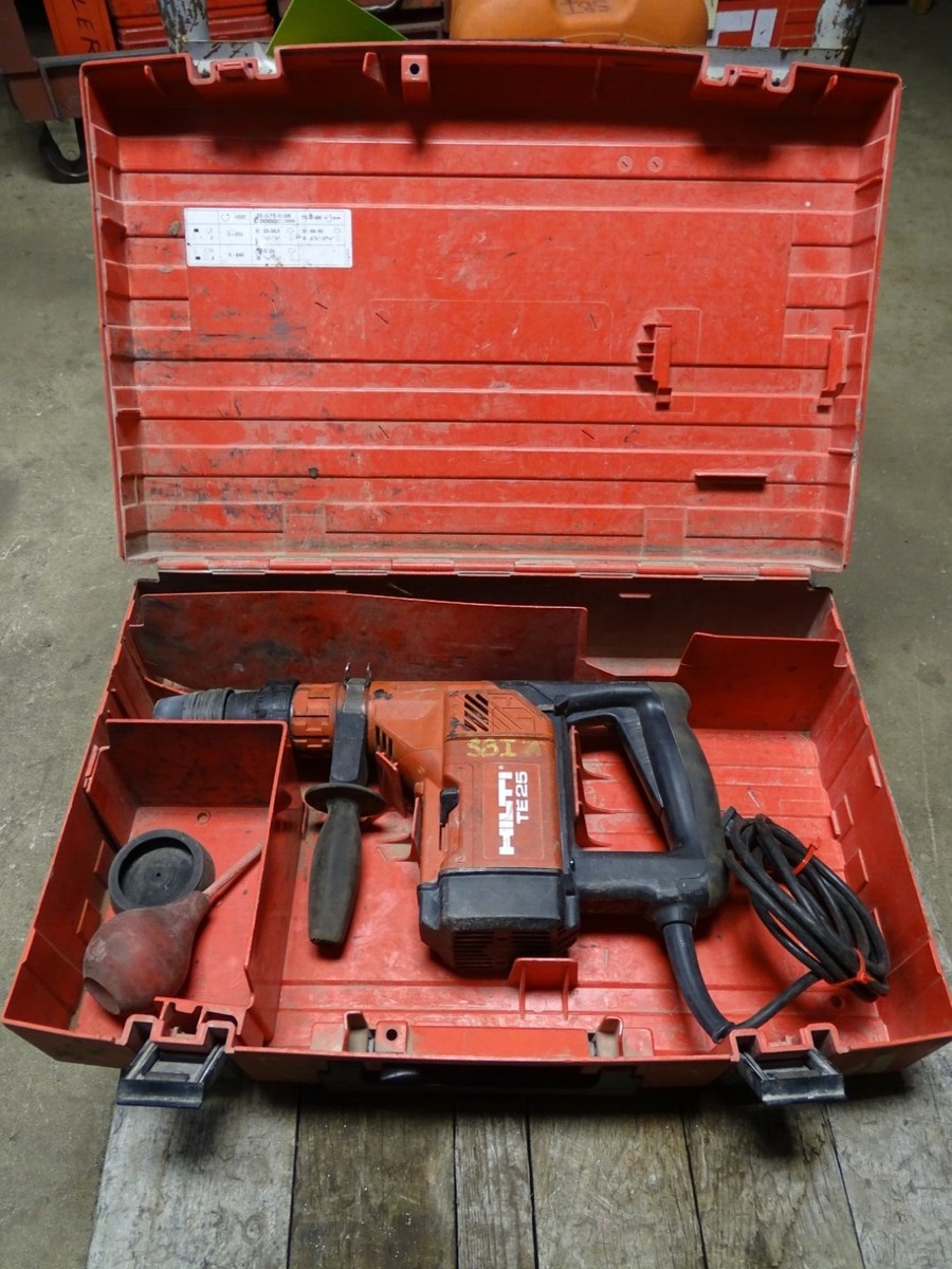Hilti Corded Rotary Hammer Drill w/ Case *Tested/Works* TE25