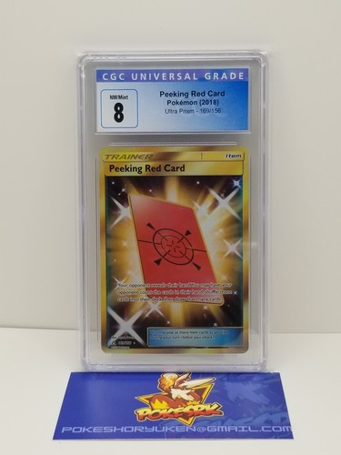 Peeking Red Card graded CGC 8 for sale on eBay