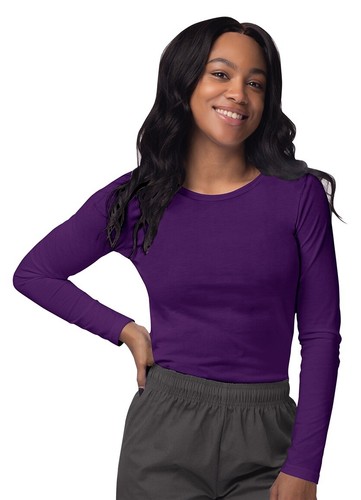 Sivvan Women's Medical Workwear T-Shirt Underscrub Top Comfort Long Sleeve Tee - Picture 25 of 210