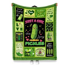 Pickle Blanket Gift 60x50" Girls Women Themed Throw Couch Birthday Christmas