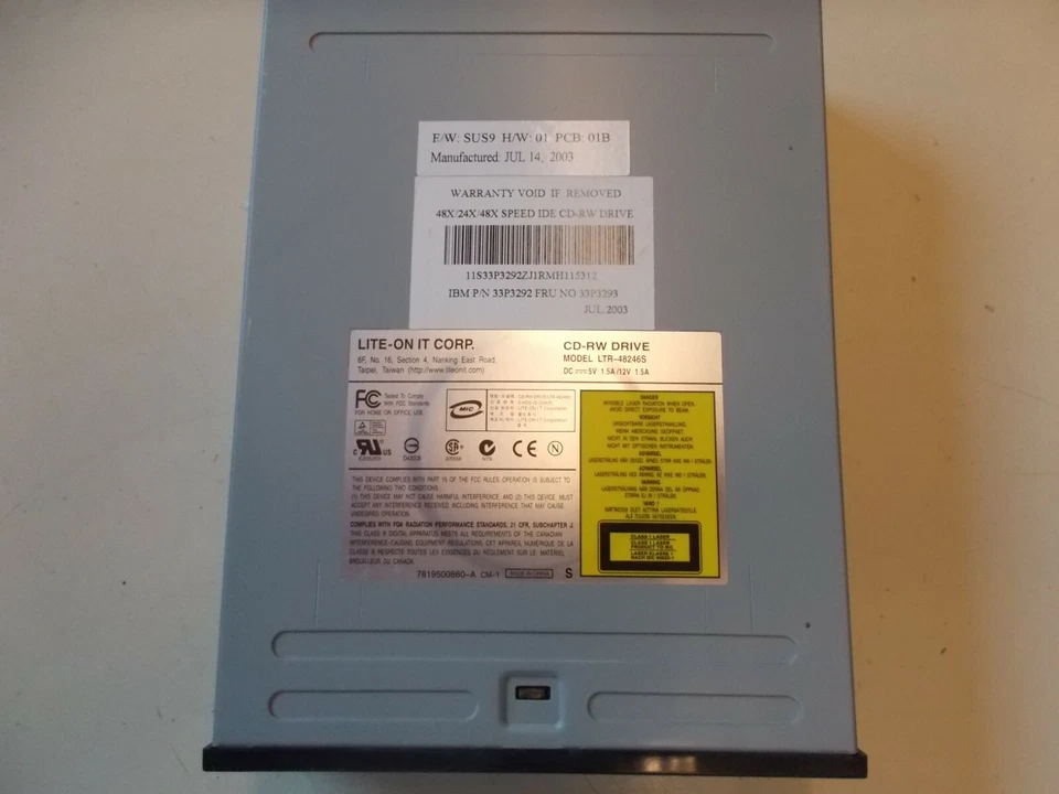 Lite-On It Cd-Rw Drive Model LTR-48246S, Drive #SU-288 - Image 2 of 2
