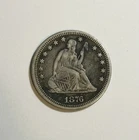 1876 P Seated Liberty Quarter 25c US Silver Coin XF