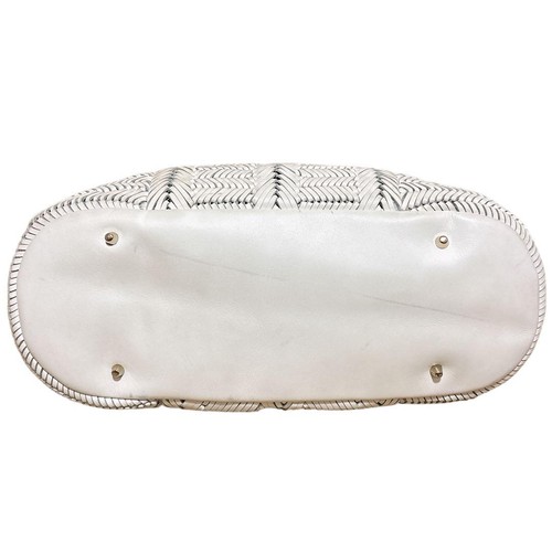 Anya Hindmarch Neeson Braided Leather Tote Bag Shoulder Bag Ribbon White - Bild 15 von 24