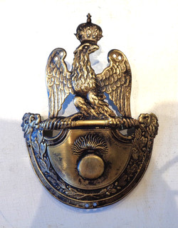 Plaque Troupe en laiton estampé de la Garde Nationale de Province modèle 1812.
