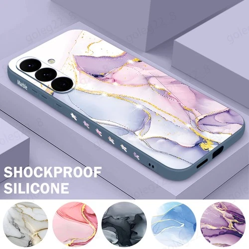 Marble Phone Case For Samsung Galaxy S25 FE S24 S23 S26 Ultra Silicone TPU Cover