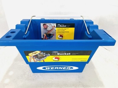 Werner AC50-JB-3 Lock-In Job Bucket 25 lb Blue Plastic Ladder Accessory
