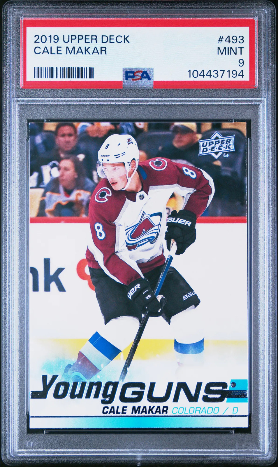 2019 Upper Deck Cale Makar #493 Young Guns PSA 9 POP 1661