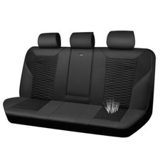 3d Foam Mesh Leather Back Bench Car Seat Two Front Seats Black Rear