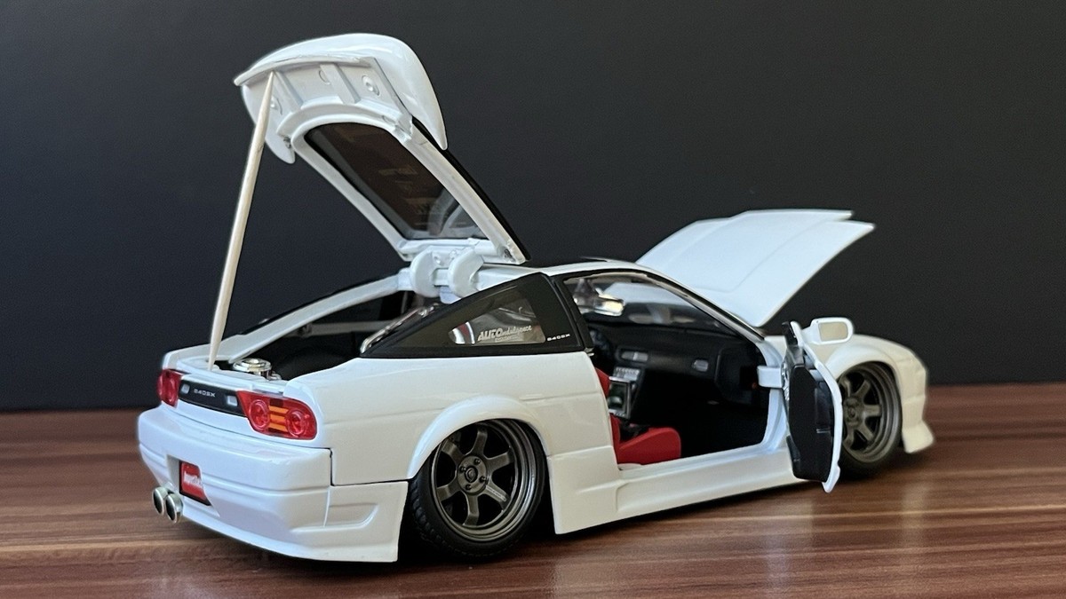 CUSTOM* Jada Toys 1:24 Scale Import Racer Option-D White Nissan