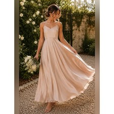 Show Me Your Mumu Faith Maxi Dress – NWT – Blush Champagne Satin Gown Small