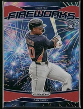2025 Panini Prizm - Fireworks Cam Smith #13 Red Prizm /199 (RC)