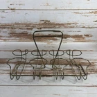 MCM Jeanette Glassware Bar Caddy Holder Only No Glasses Vintage Wire Rack Used