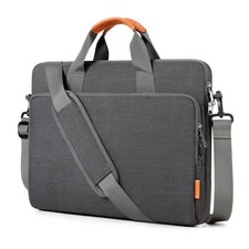 17.3" Grey Business Laptop Carrying Case Waterproof Shockproof Shoulder Strap