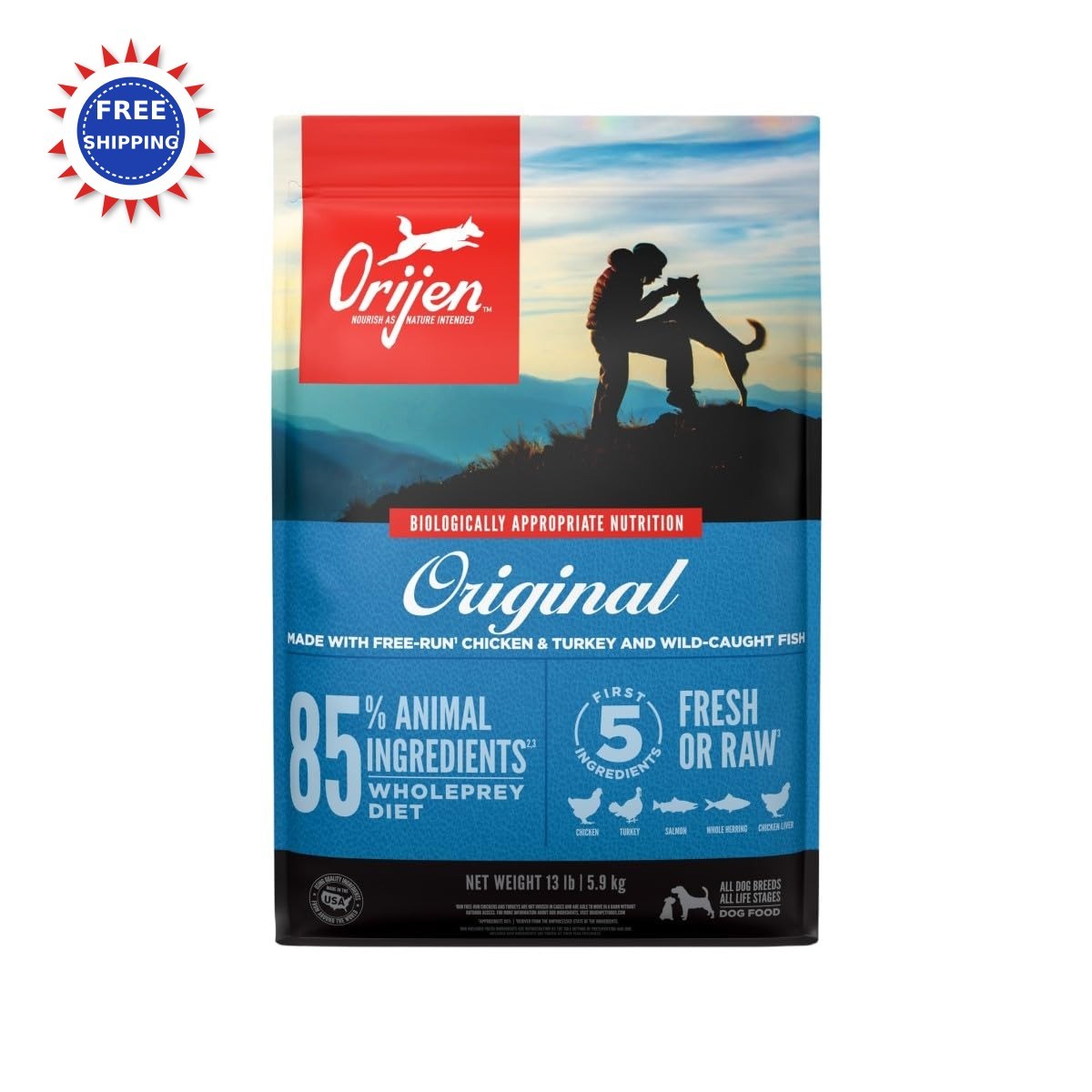 Grain Free High Protein 13lb Orijen Original Recipe Powder S