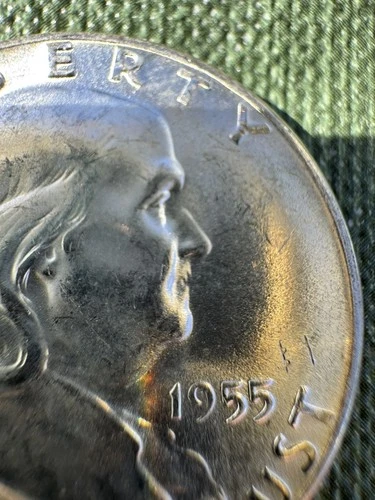 1955 (P) Franklin Silver Half Dollar Lustrous Uncirculated Gem  “Bugs Bunny "