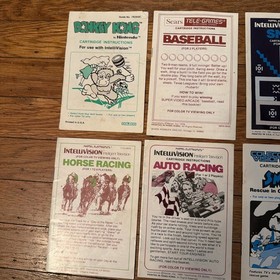 IntelliVision / Colecovision Mixed Lot Game Manuals Only