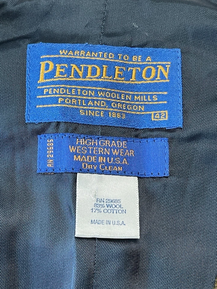 Vintage Pendleton High Grade Western Wear Wool Vest Aztec Southwestern Size 42 - Image 3 of 4