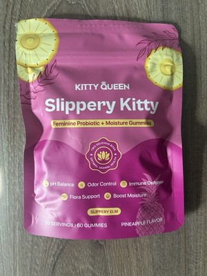 Kitty Queen Slippery Kitty   Feminine Probiotic + Moisture Gummies