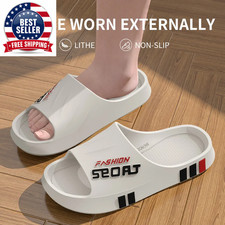 Men'S Summer Thong Slippers Thick Bottom Anti-Slip Deodorant EVA Wear-Resistant