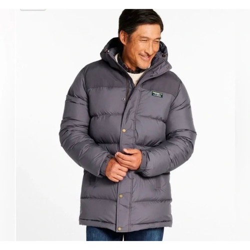 Ll Bean Men's Mountain Classic Down Parka Gray Sz L